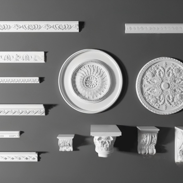 欧式石膏雕花角线线条3D模型